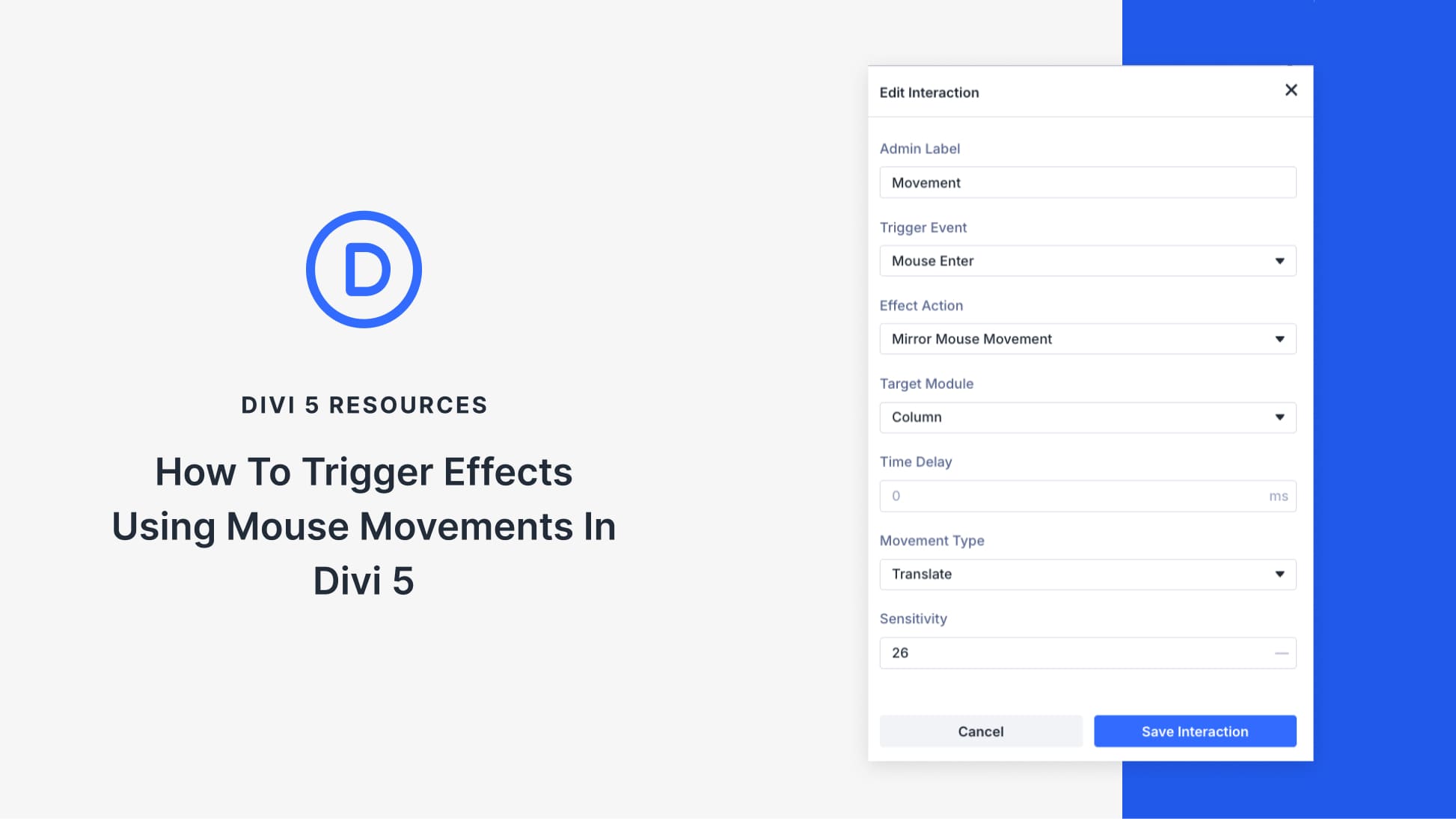 How To Trigger Effects Using Mouse Movements In Divi 5 (Free Download!)