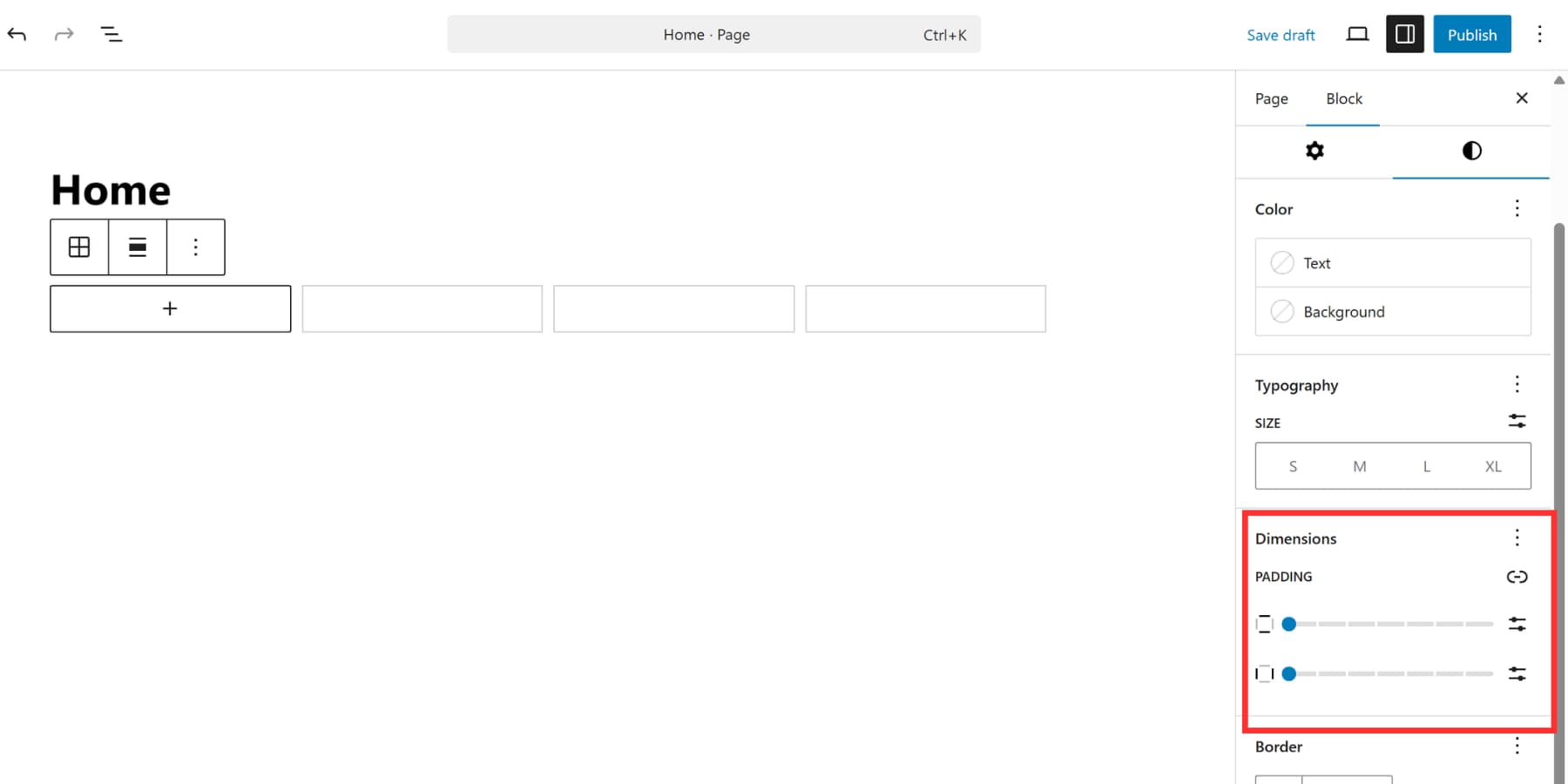 A screenshot of random settings scattered in tabs in WordPress