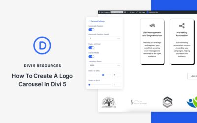 How to create a carousel logo in divi 5