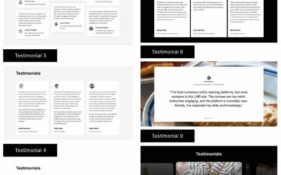 10 creative testimonial projects for Divi 5 (loose download)
