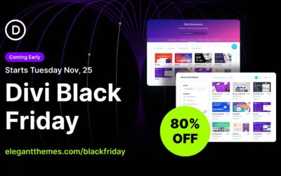 Divi Black Friday sales start early this year!