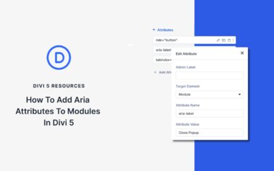 How To Add Aria Attributes To Modules In Divi 5
