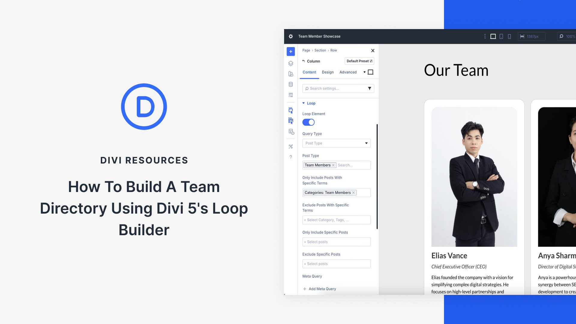 How To Build A Team Directory Using Divi 5’s Loop Builder
