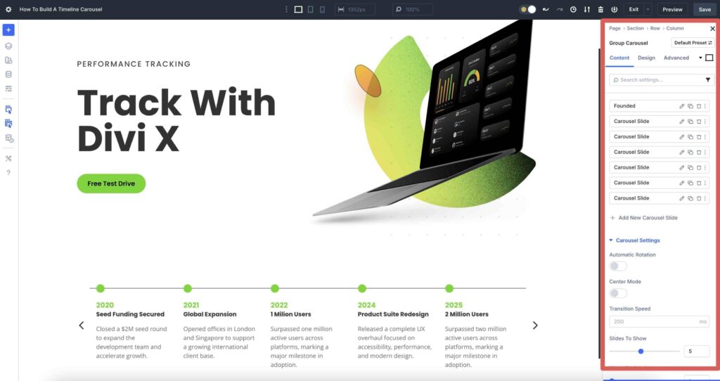 How To Construct A Timeline Carousel With Divi 5