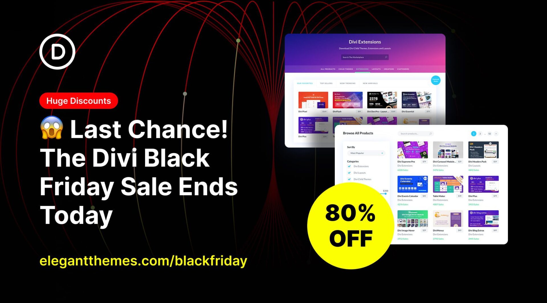 Last chance! The Divi Black Friday sale ends today.