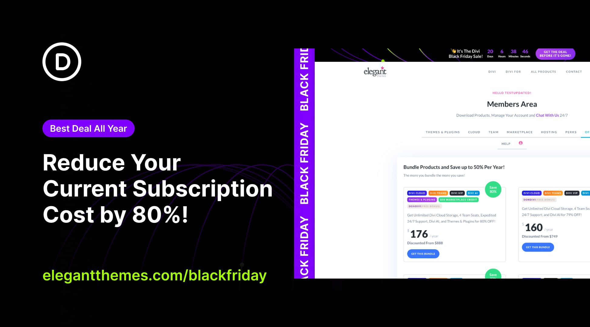 Reduce your current subscription cost by 80% with two clicks!