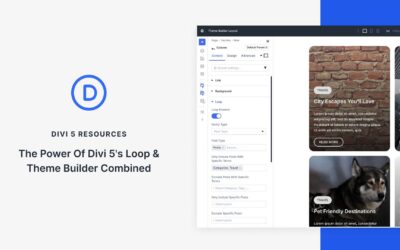 The power of Divi 5’s loop and theme generator combined