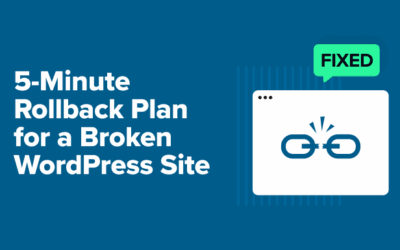 WordPress Replace Broke Your Website online? Right here’s a 5-Minute Rollback Plan