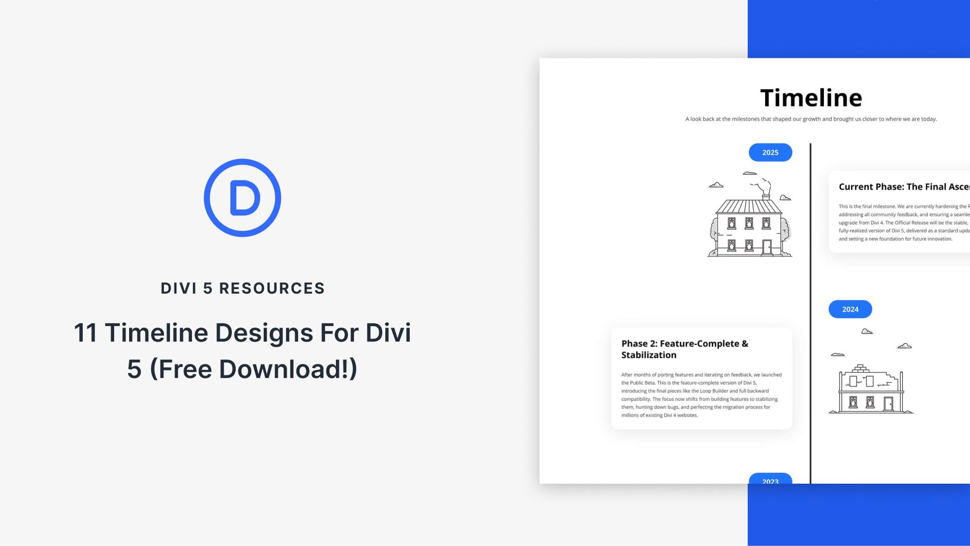 11 Timeline Projects for Divi 5 (Free Download!)
