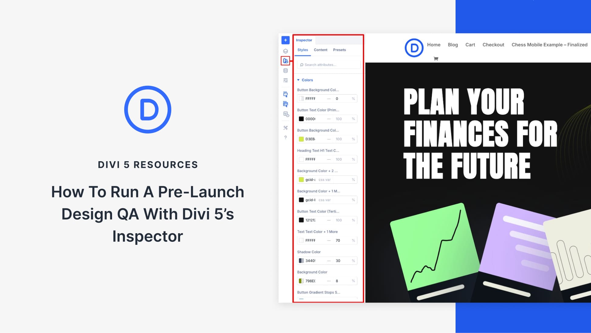 How to do pre-launch design QA with the Divi 5 inspector
