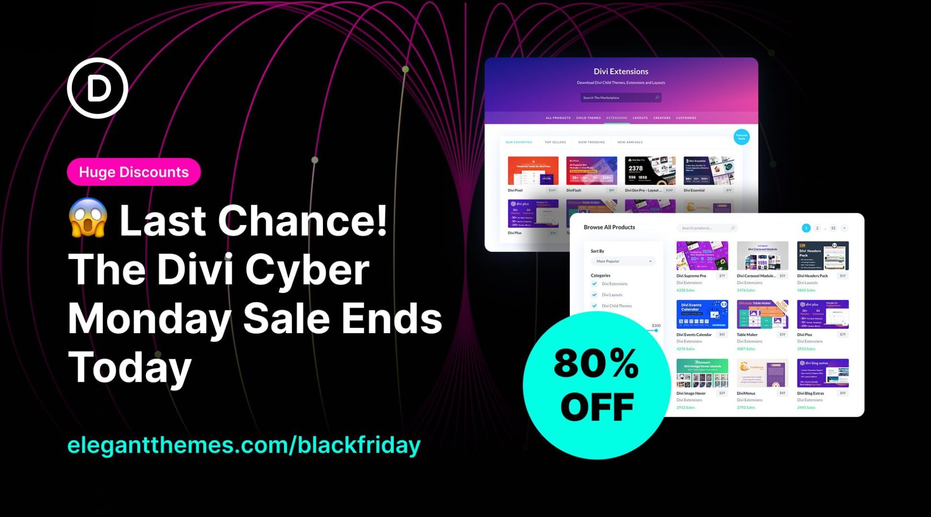 ❗Last chance! The Divi Cyber ​​Monday sale ends today
